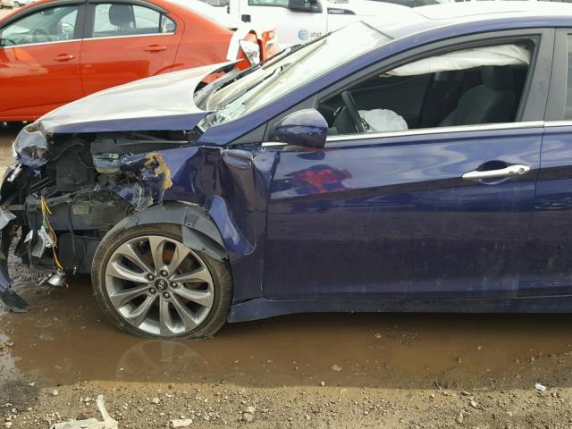 5NPEC4AC2DH805696 - 2013 HYUNDAI SONATA SE BLUE photo 9