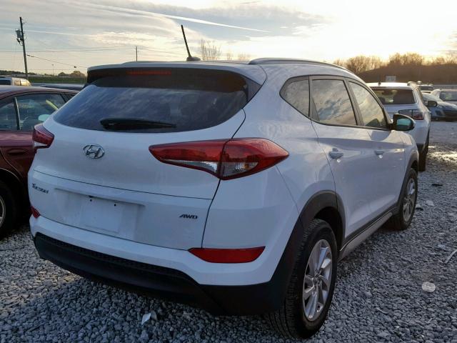 KM8J3CA46HU289397 - 2017 HYUNDAI TUCSON LIM WHITE photo 4