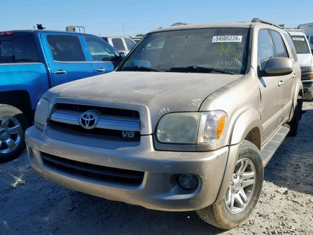 5TDZT38A55S243014 - 2005 TOYOTA SEQUOIA LI GOLD photo 2