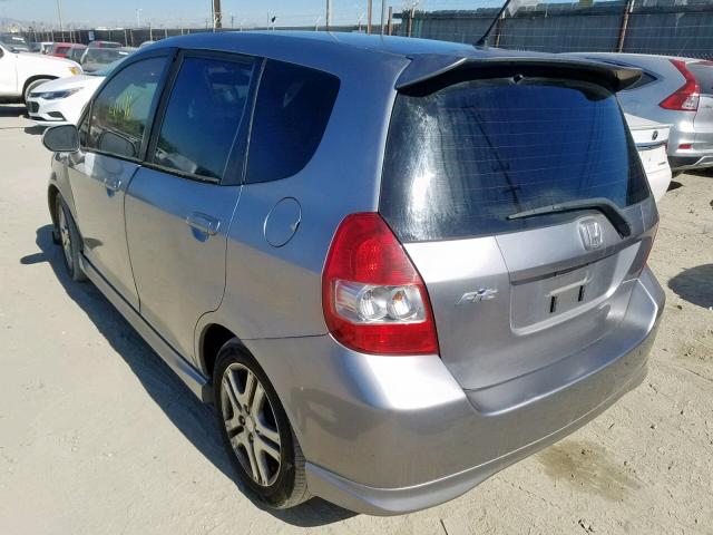 JHMGD38657S067638 - 2007 HONDA FIT S 银色 照片 3