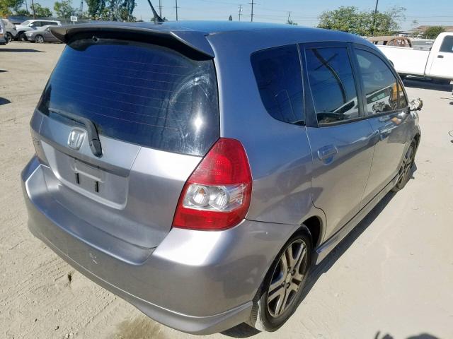 JHMGD38657S067638 - 2007 HONDA FIT S 银色 照片 4