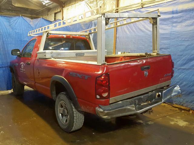 3D7KS26D88G170547 - 2008 DODGE RAM 2500 S Կարմիր լուսանկար 3