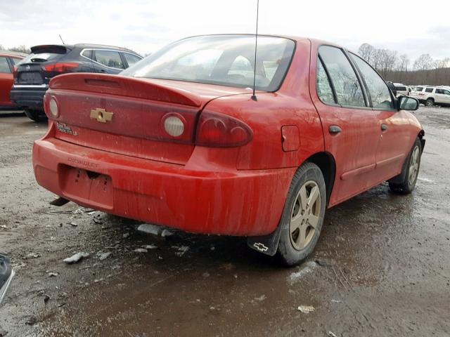 1G1JF52F947331960 - 2004 CHEVROLET CAVALIER L RED photo 4