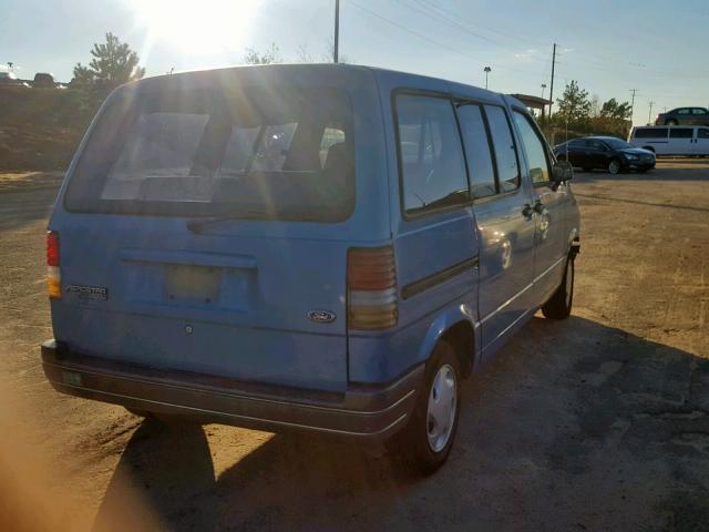 1FMCA11UXPZB89730 - 1993 FORD AEROSTAR BLUE photo 4