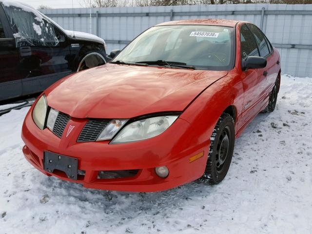 3G2JB52F45S125794 - 2005 PONTIAC SUNFIRE SL RED photo 2