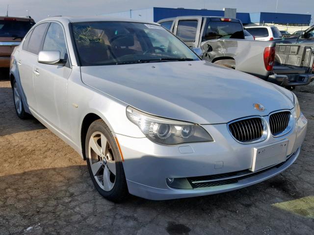 WBANV13538CZ58044 - 2008 BMW 528 XI SILVER photo 1