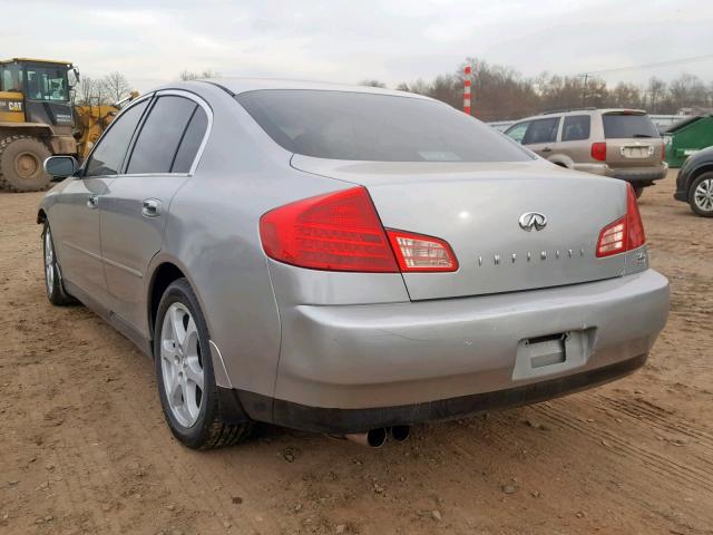 JNKCV51F34M707640 - 2004 INFINITI G35 SILVER photo 3