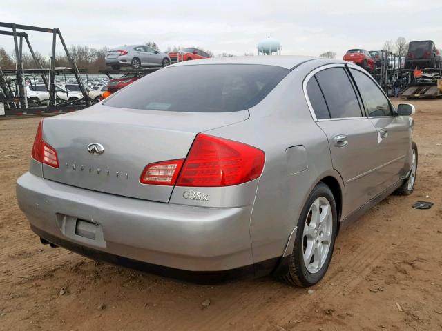 JNKCV51F34M707640 - 2004 INFINITI G35 SILVER photo 4