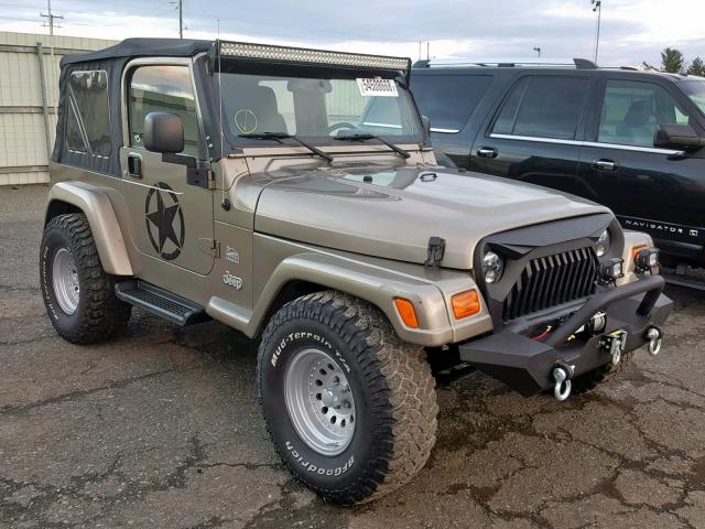 1J4FA59S73P343984 - 2003 JEEP WRANGLER / BEIGE photo 1