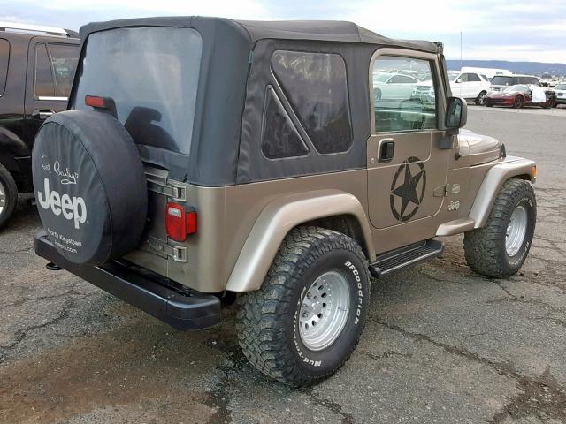 1J4FA59S73P343984 - 2003 JEEP WRANGLER / BEIGE photo 4