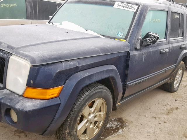 1J8HH48N46C260890 - 2006 JEEP COMMANDER BLUE photo 9