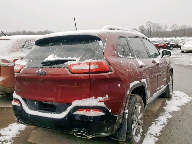 1C4PJMCX3JD603143 - 2018 JEEP CHEROKEE L RED photo 4