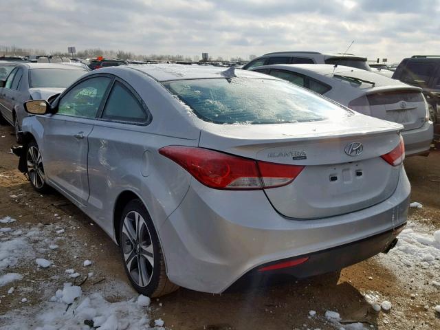 KMHDH6AE6DU008136 - 2013 HYUNDAI ELANTRA CO SILVER photo 3