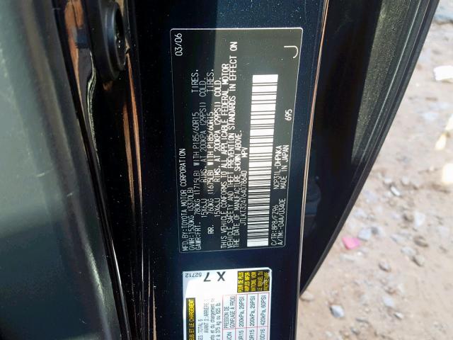 JTLKT324764078640 - 2006 TOYOTA SCION XB Mavi foto 10
