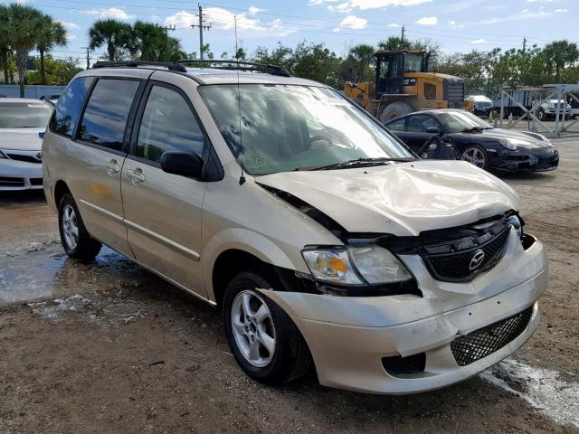 JM3LW28A020322555 - 2002 MAZDA MPV WAGON GOLD photo 1