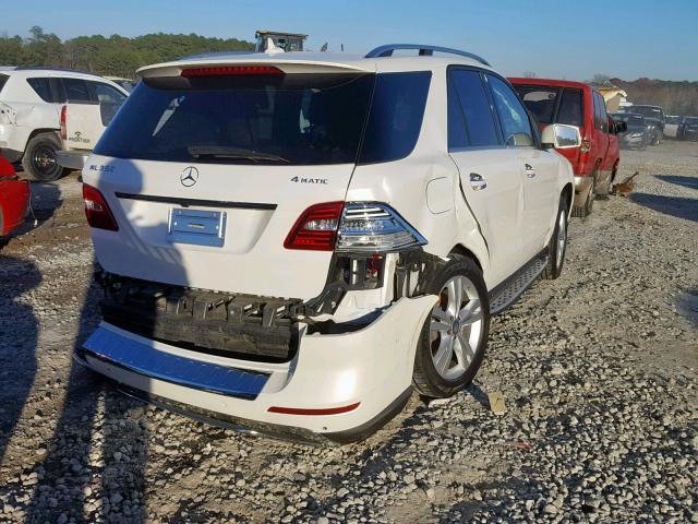 4JGDA5HB0EA274250 - 2014 MERCEDES-BENZ ML 350 4MA WHITE photo 4