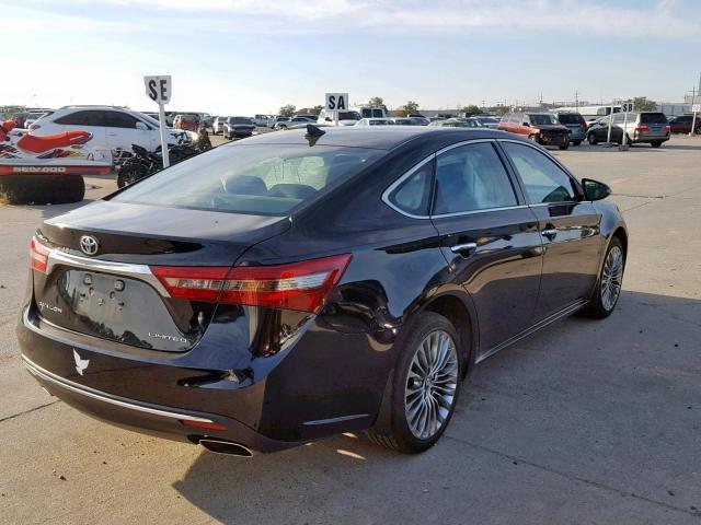 4T1BK1EB2GU239499 - 2016 TOYOTA AVALON XLE BLACK photo 4