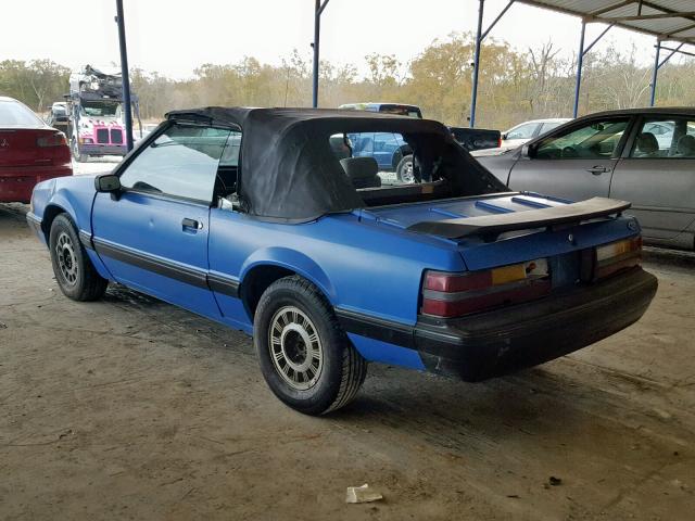 1FACP44M4NF160633 - 1992 FORD MUSTANG LX BLUE photo 3