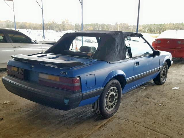 1FACP44M4NF160633 - 1992 FORD MUSTANG LX BLUE photo 4