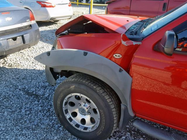 1N6ED29X82C374747 - 2002 NISSAN FRONTIER C RED photo 9