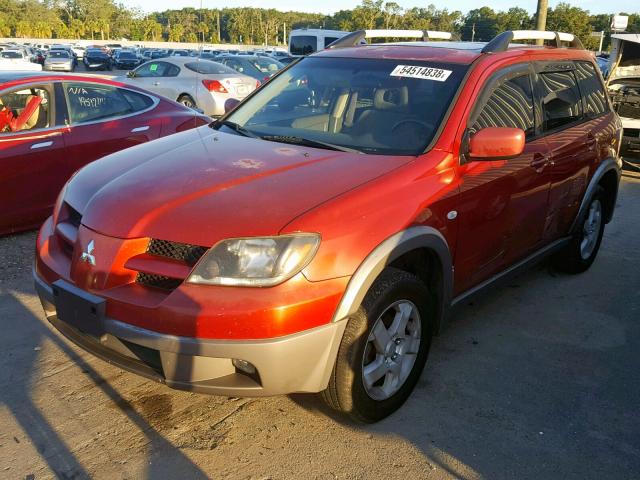 JA4LX41G73U030163 - 2003 MITSUBISHI OUTLANDER RED photo 2