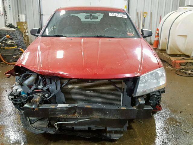 1B3BD4FBXBN541206 - 2011 DODGE AVENGER EX RED photo 9