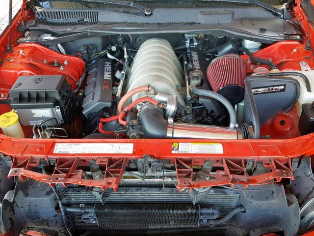 2B3LA73W67H890093 - 2007 DODGE CHARGER SR RED photo 7