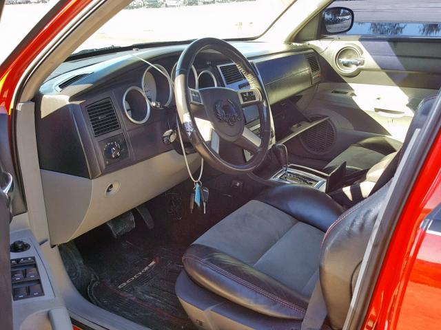 2B3LA73W67H890093 - 2007 DODGE CHARGER SR RED photo 9