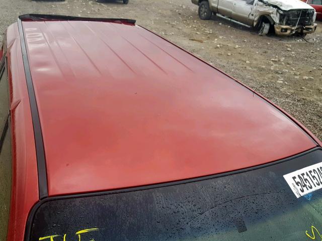 2HKYF18185H556426 - 2005 HONDA PILOT LX RED photo 9