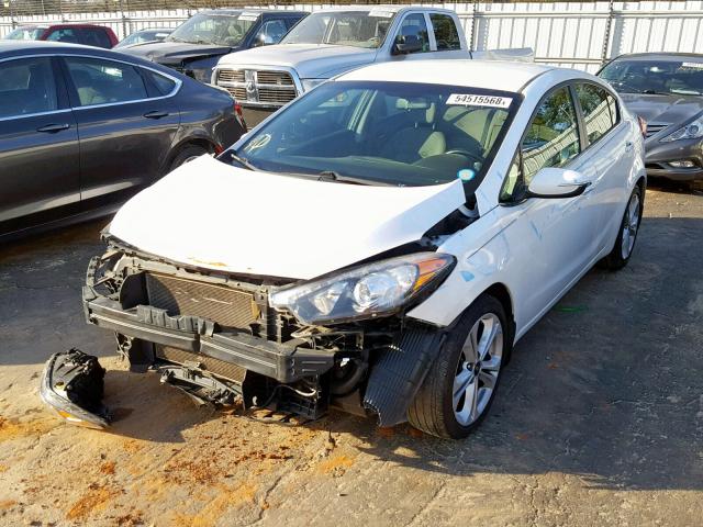 KNAFX4A82E5102649 - 2014 KIA FORTE EX WHITE photo 2