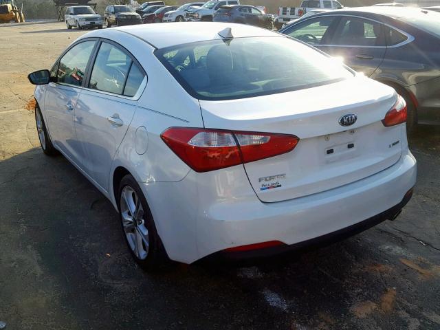 KNAFX4A82E5102649 - 2014 KIA FORTE EX WHITE photo 3