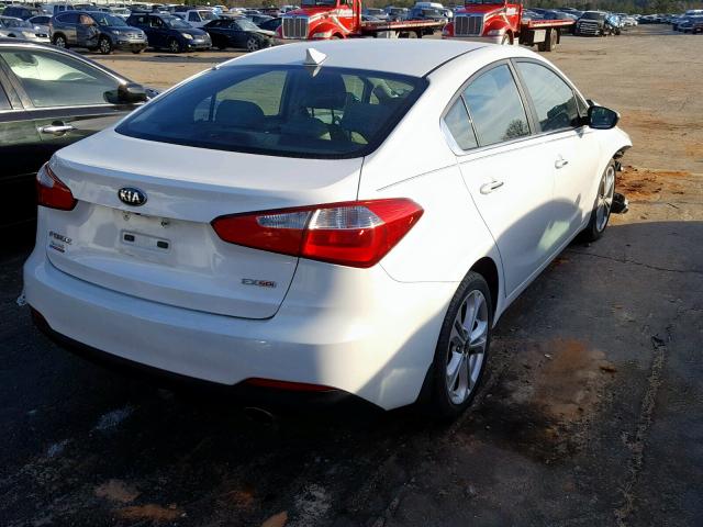 KNAFX4A82E5102649 - 2014 KIA FORTE EX WHITE photo 4