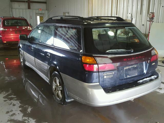 4S3BH665216679078 - 2001 SUBARU LEGACY OUT BLUE photo 3