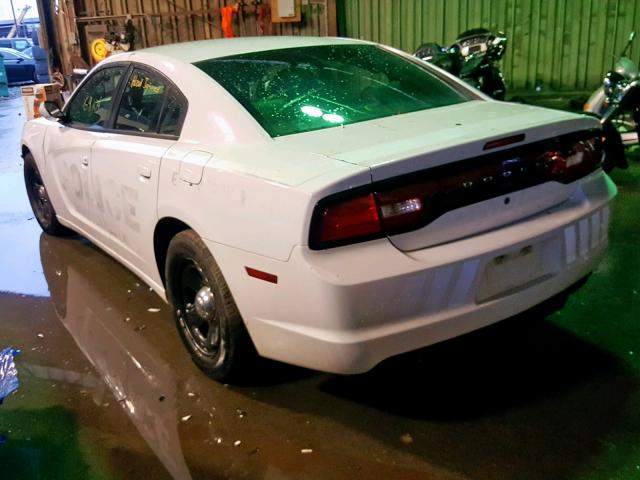 2C3CDXAG4EH303358 - 2014 DODGE CHARGER PO WHITE photo 3