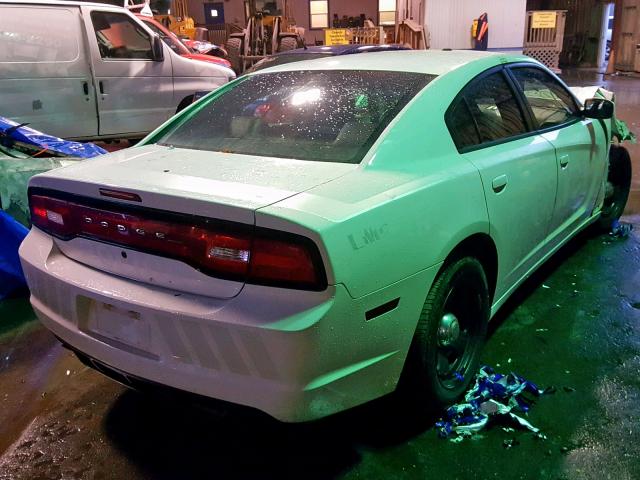 2C3CDXAG4EH303358 - 2014 DODGE CHARGER PO WHITE photo 4