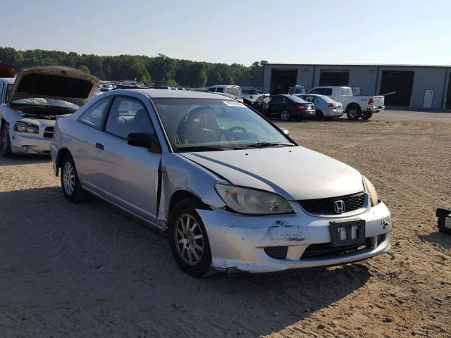 1HGEM22784L018798 - 2004 HONDA CIVIC HX SILVER photo 1