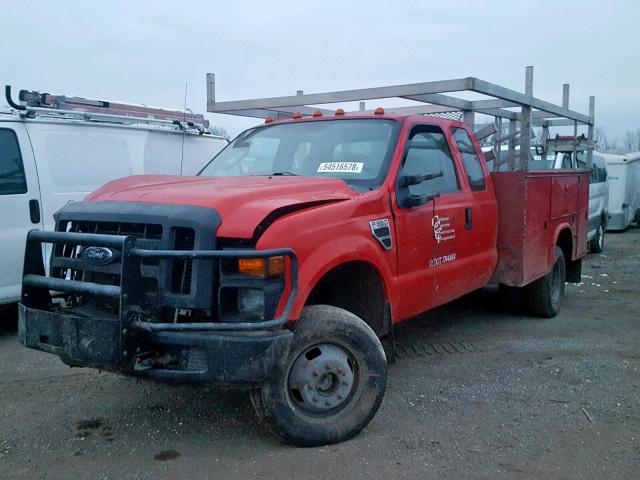 1FDWX37Y88EA53851 - 2008 FORD F350 SUPER RED photo 2