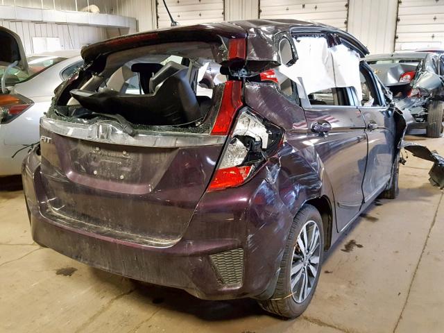 3HGGK5H80FM775826 - 2015 HONDA FIT EX MAROON photo 4