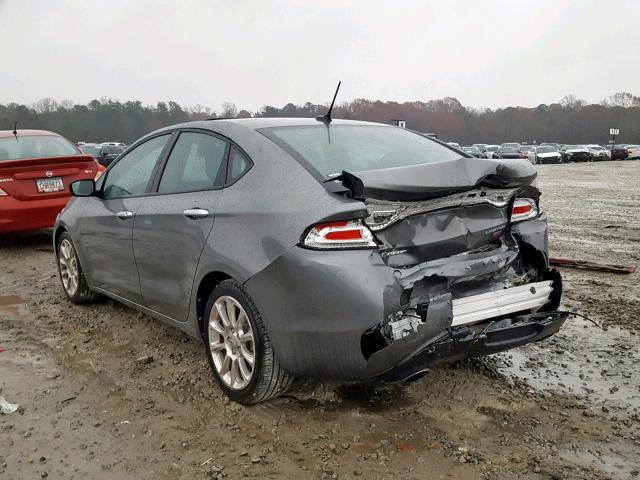 1C3CDFCH3DD146711 - 2013 DODGE DART LIMIT GRAY photo 3