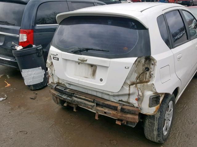 KL1TD66EX9B329286 - 2009 CHEVROLET AVEO LS WHITE photo 9