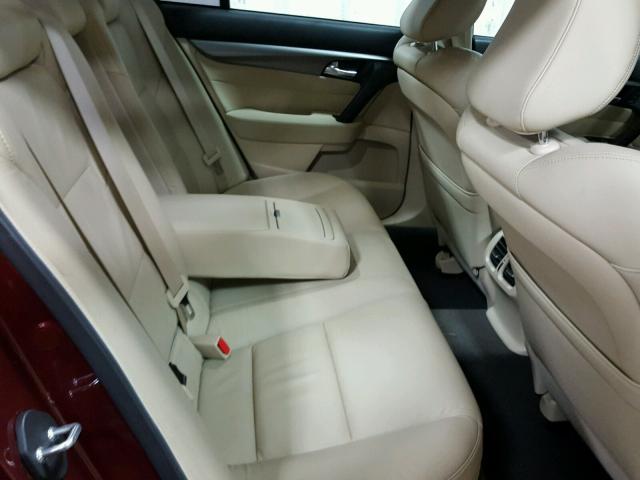 19UUA8F2XCA019533 - 2012 ACURA TL MAROON photo 6