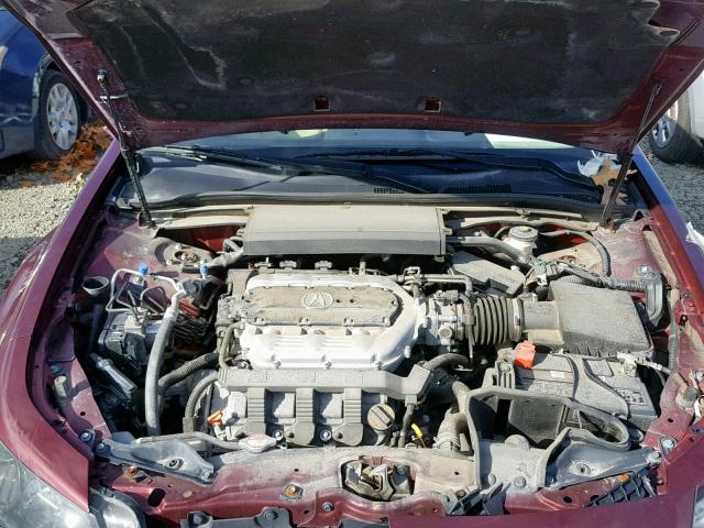 19UUA8F2XCA019533 - 2012 ACURA TL MAROON photo 7