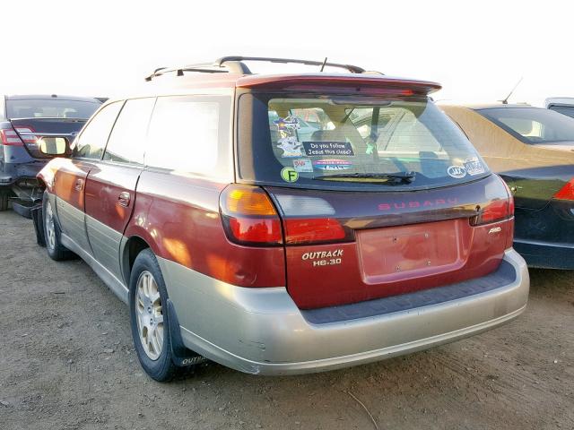 4S3BH806937610074 - 2003 SUBARU LEGACY OUT RED photo 3