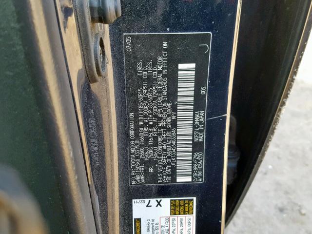 JTLKT334264033846 - 2006 TOYOTA SCION XB Қара фото 10