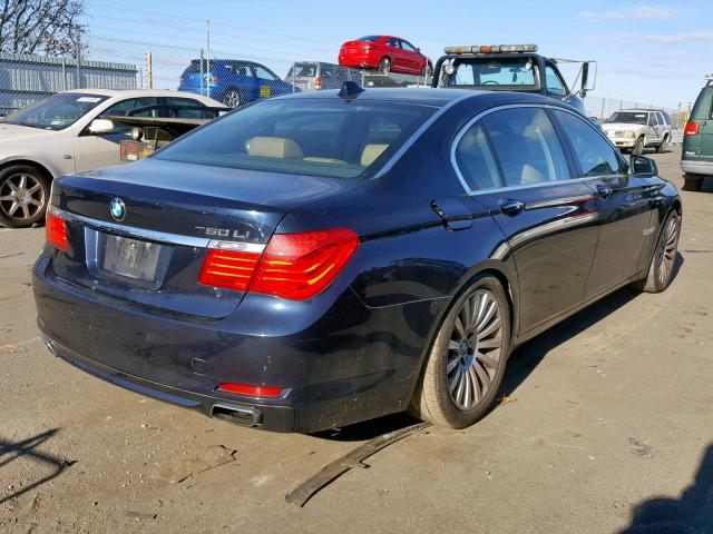 WBAKB835X9CY60649 - 2009 BMW 750 LI BLUE photo 4