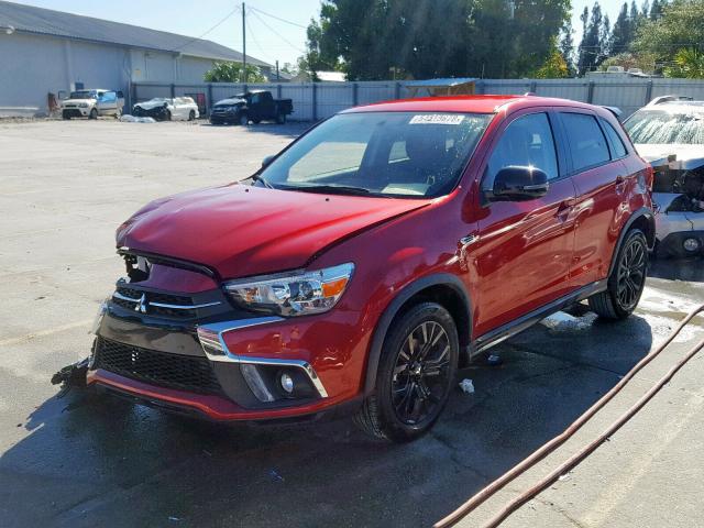 JA4AP3AU7JU007132 - 2018 MITSUBISHI OUTLANDER RED photo 2