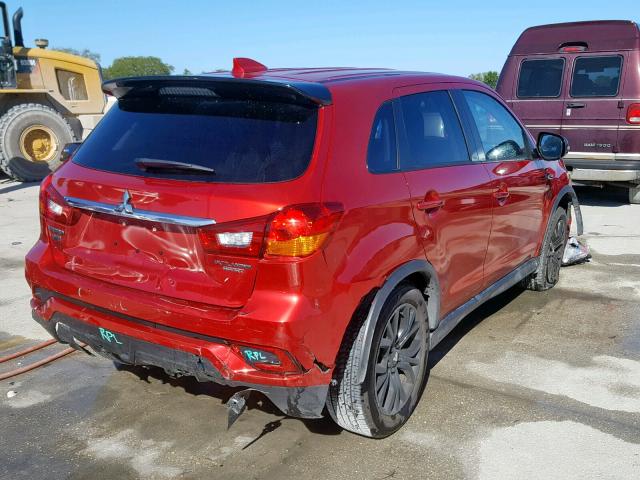 JA4AP3AU7JU007132 - 2018 MITSUBISHI OUTLANDER RED photo 4