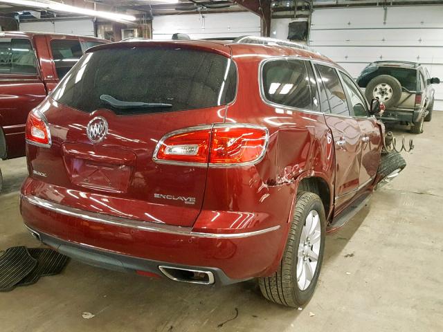 5GAKVCKD6GJ286020 - 2016 BUICK ENCLAVE MAROON photo 4