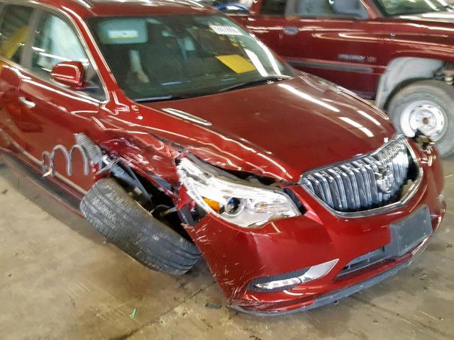 5GAKVCKD6GJ286020 - 2016 BUICK ENCLAVE MAROON photo 9