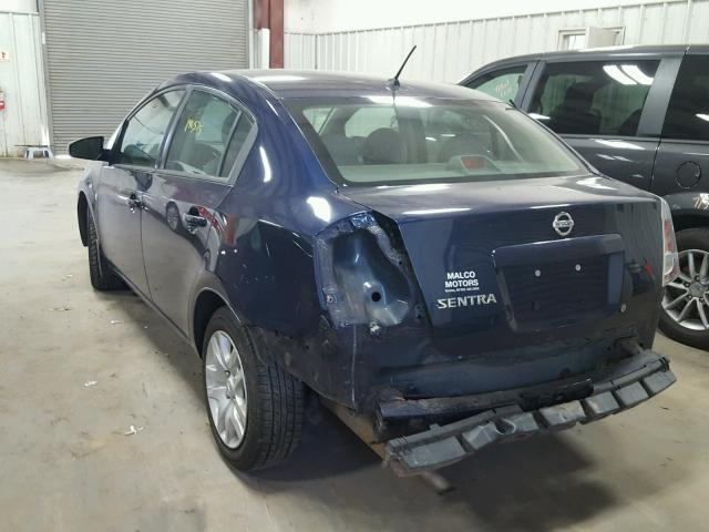 3N1AB61E68L738088 - 2008 NISSAN SENTRA 2.0 BLUE photo 3